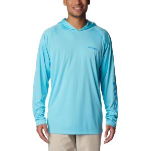 imageColumbia Mens PFG Terminal Tackle HoodieOpal BluePool Logo