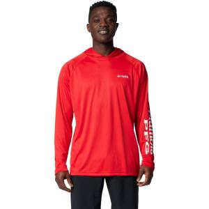 imageColumbia Mens PFG Terminal Tackle HoodieRed SparkWhite Logo