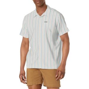 imageColumbia Mens Sage Springs Linen Short SleeveSea Salt Strolling Stripe