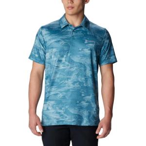 imageColumbia Mens Tech Trail Novelty PoloCloudburst Beachwood