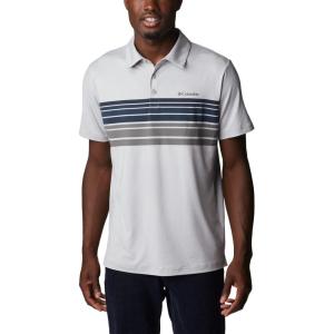 imageColumbia Mens Tech Trail Novelty PoloColumbia Grey Heather Stripe