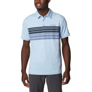 imageColumbia Mens Tech Trail Novelty PoloJet Stream Heather Stripe