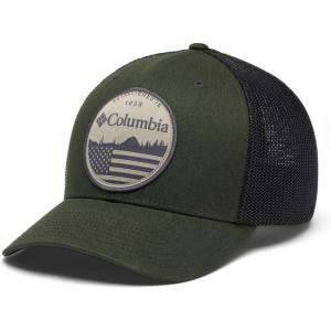 imageColumbia UnisexAdult Mesh Ball CapGreenscapeBlackFlag