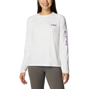 imageColumbia Womens Collegiate Tidal Tee Ls ShirtLsu  WhiteVivid Purple