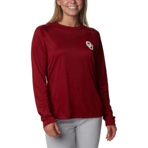 imageColumbia Womens Collegiate Tidal Tee Ls ShirtOk  Red Velvet  White