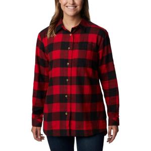 imageColumbia Womens Holly Hideaway Flannel ShirtRed Lily Buffalo Check