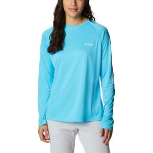 imageColumbia Womens PFG Tidal Tee II Long SleeveAtollWhite Logo