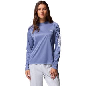 imageColumbia Womens PFG Tidal Tee II Long SleeveBluestoneRed Spark Logo