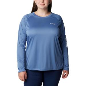 imageColumbia Womens PFG Tidal Tee II Long SleeveBluestoneWhite Logo