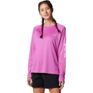 imageColumbia Womens PFG Tidal Tee II Long SleeveBright NectarCarbon Logo