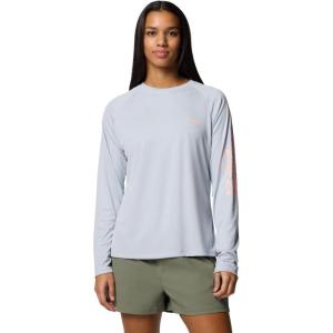 imageColumbia Womens PFG Tidal Tee II Long SleeveCirrus GreyTiki Pink Logo