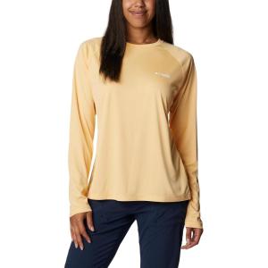 imageColumbia Womens PFG Tidal Tee II Long SleeveCocoa ButterWhite Logo