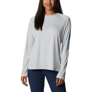 imageColumbia Womens PFG Tidal Tee II Long SleeveCool GreyRiptide Logo