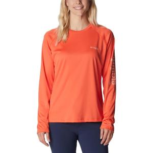 imageColumbia Womens PFG Tidal Tee II Long SleeveCorangeLight Coral Logo