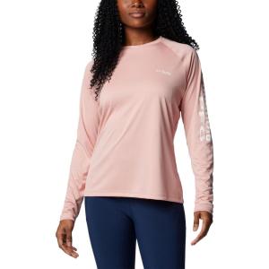 imageColumbia Womens PFG Tidal Tee II Long SleeveFaux PinkWhite Logo
