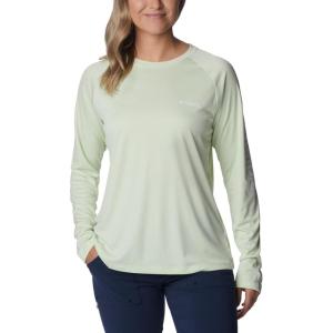 imageColumbia Womens PFG Tidal Tee II Long SleeveLight LimeWhite Logo