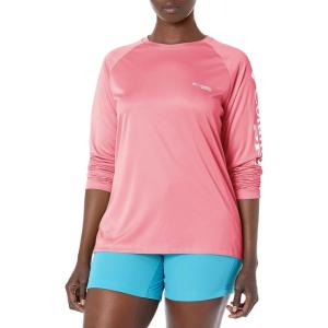 imageColumbia Womens PFG Tidal Tee II Long SleeveLycheeWhite Logo