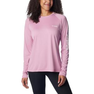 imageColumbia Womens PFG Tidal Tee II Long SleeveMinuetTiki Pink Logo