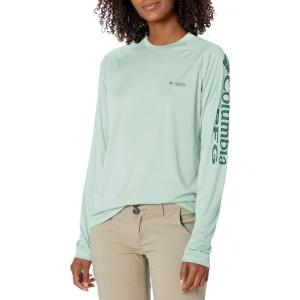 imageColumbia Womens PFG Tidal Tee II Long SleeveOrange BlastWhite Logo