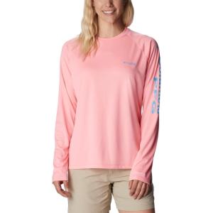 imageColumbia Womens PFG Tidal Tee II Long SleevePink PopRiptide Logo