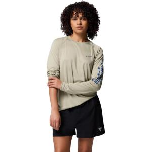 imageColumbia Womens PFG Tidal Tee II Long SleeveSmokey SageCarbon Logo
