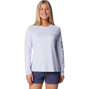 imageColumbia Womens PFG Tidal Tee II Long SleeveSnowdriftNocturnal Logo