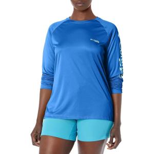 imageColumbia Womens PFG Tidal Tee II Long SleeveVivid BlueLime Glow