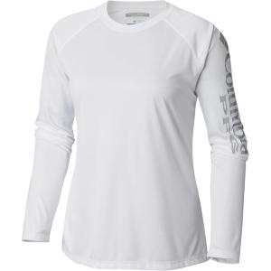 imageColumbia Womens PFG Tidal Tee II Long SleeveWhite  Cool Grey Logo