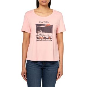imageColumbia Womens Ruby Springs Graphic Scoop Neck Short SleevePink SandRunning Free