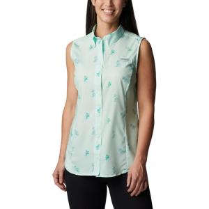 imageColumbia Womens Super Tamiami Sleeveless ShirtGullfoss Green Bouquet Foray