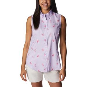 imageColumbia Womens Super Tamiami Sleeveless ShirtSoft Violet Bouquet Foray