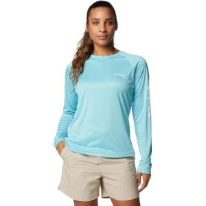 imageColumbia womens Tidal Tee Ii Long SleeveCocoa ButterSalmon Logo