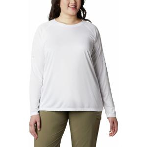 imageColumbia womens Tidal Tee Ii Long SleeveWhiteCirrus Grey Logo