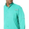 imageColumbia Mens PFG Tamiami II UPF 40 Long Sleeve Fishing ShirtBright Aqua
