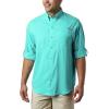 imageColumbia Mens PFG Tamiami II UPF 40 Long Sleeve Fishing ShirtBright Aqua
