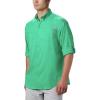 imageColumbia Mens PFG Tamiami II UPF 40 Long Sleeve Fishing ShirtDark Lime