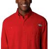 imageColumbia Mens PFG Tamiami II UPF 40 Long Sleeve Fishing ShirtRed Spark