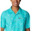 imageColumbia Mens Pine Canyon Short SleeveBright Aqua Baja Bonanza