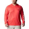 imageColumbia Mens Terminal TackkleHoodieRed HibiscusWhite Logo