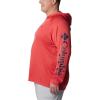 imageColumbia Mens Terminal TackkleHoodieSunset RedCollegiate Navy Logo