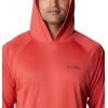 imageColumbia Mens Terminal TackkleHoodieSunset RedCollegiate Navy Logo