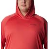 imageColumbia Mens Terminal TackkleHoodieSunset RedCollegiate Navy Logo