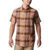 imageColumbia Mens Under Exposure Yarn Dye Short Sleeve ShirtRed Lodge Madras