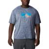 imageColumbia Mens Zero Rules Short Sleeve Graphic ShirtCarbon HeatherFractal Peaks Graphic