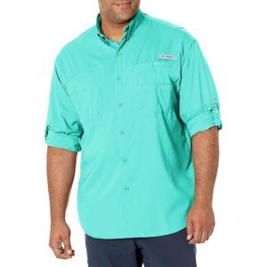 imageColumbia Mens PFG Tamiami II UPF 40 Long Sleeve Fishing ShirtBright Aqua