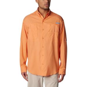 imageColumbia Mens PFG Tamiami II UPF 40 Long Sleeve Fishing ShirtOrange Reef