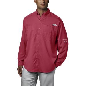 imageColumbia Mens PFG Tamiami II UPF 40 Long Sleeve Fishing ShirtSunset Red