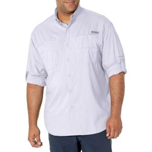 imageColumbia Mens PFG Tamiami II UPF 40 Long Sleeve Fishing ShirtWhite  Legacy