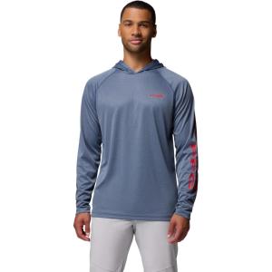imageColumbia Mens Terminal TackkleHoodieCarbon HeatherRed Spark Logo