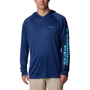 imageColumbia Mens Terminal TackkleHoodieCarbonOpal Blue Logo